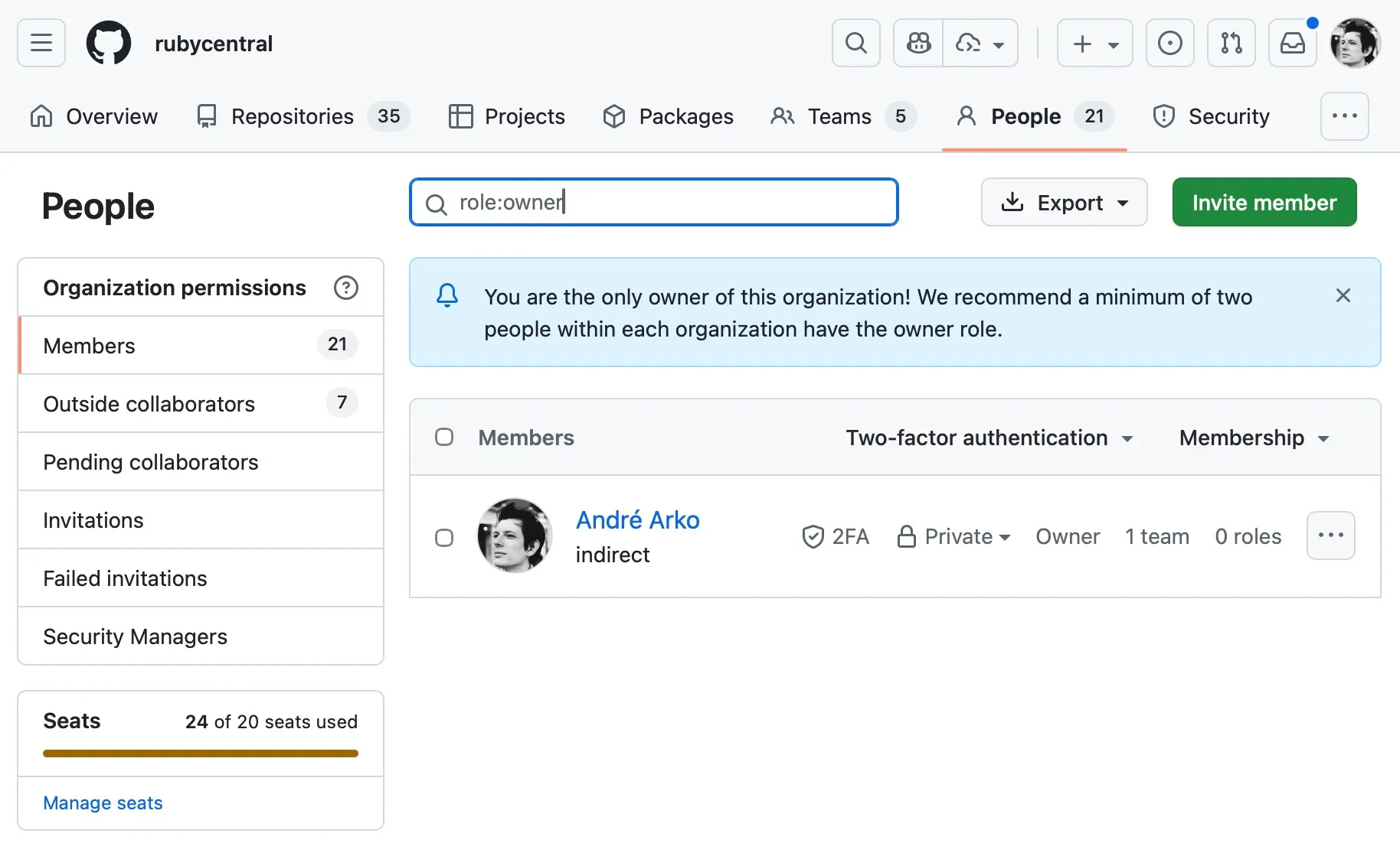 Ruby Central Organisation Ownership